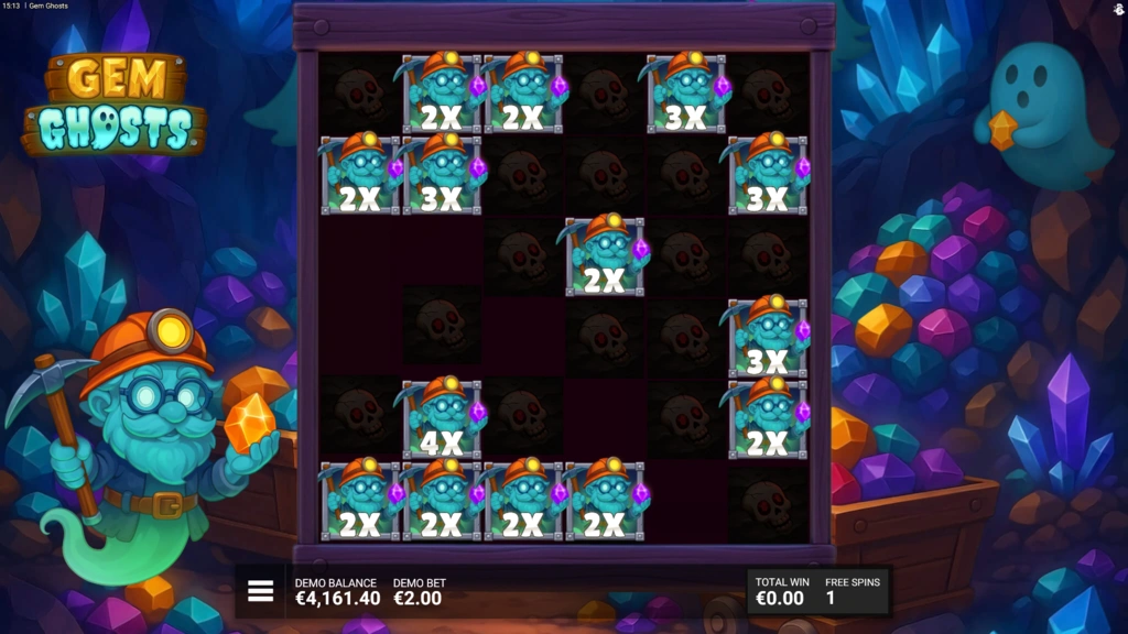 Gem Ghosts - Multiplier Wilds in Free Spins Gem Ghosts - Multiplier Wilds in Free Spins